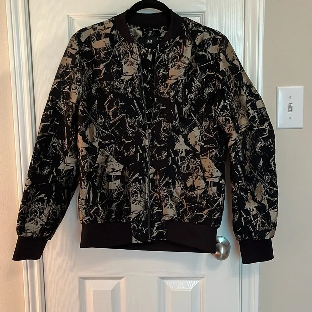 H&M Gold and Black Bomber Jacket - Picture 1 of 11